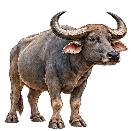 Illustrated carabao water buffalo
