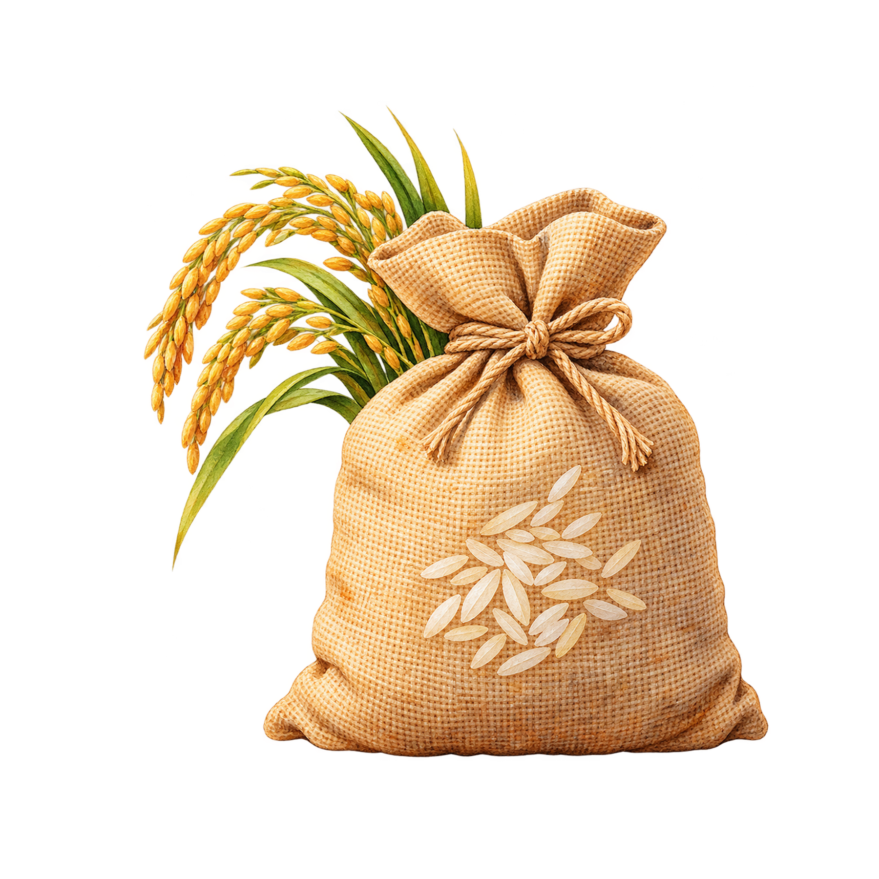 Illustrated sack of rice